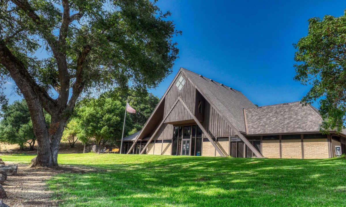 Nature Interpretive Center; the A-frame building was originally a barn and stable